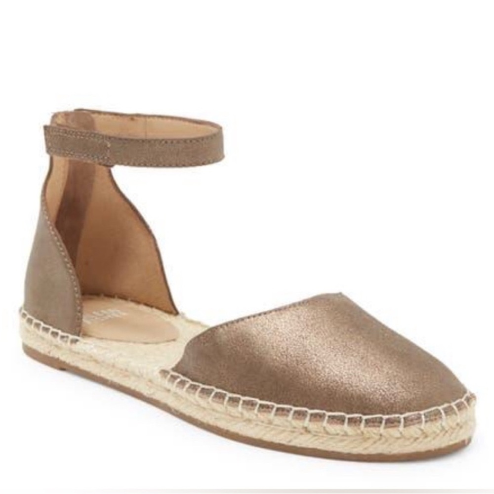 Eileen Fisher Lala Women’s Bronze Metallic Espadrille Sandals New!